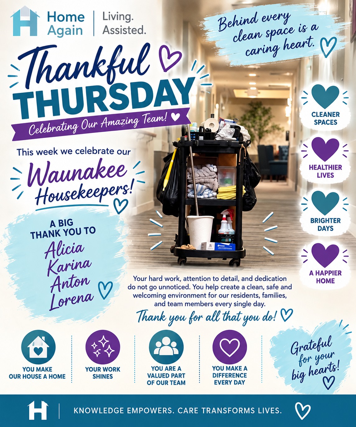 Waunakee housekeeping team